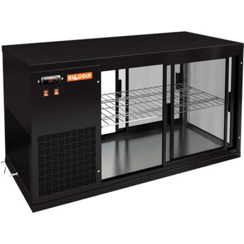 Витрина HICOLD VRL T 1300 L BLACK (R290)