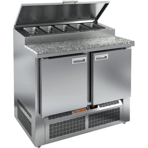 Стол для пиццы HICOLD PZE1-11/GN (1/3H) камень (R290)