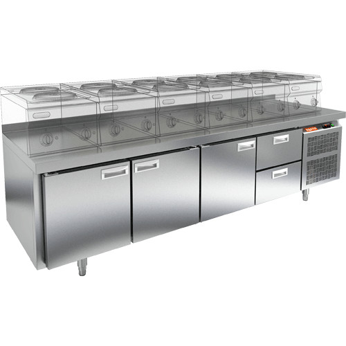 Стол с морозильным шкафом HICOLD SN 1112/BT LT (R290)