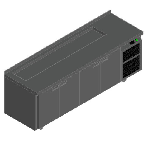Стол для салатов HICOLD SL1-1111GN (1/3) м