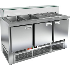 Стол для салатов HICOLD SLE3-111GN низкое стекло