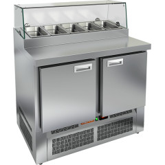 Стол для пиццы HICOLD PZE1-11/GN (1/3H) со стеклом