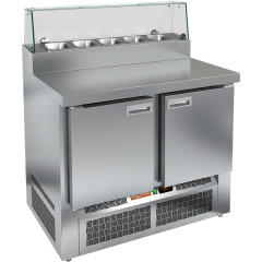Стол для пиццы HICOLD PZE2-11/GN (1/6H) со стеклом (R290)
