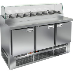 Стол для пиццы HICOLD PZE1-111/GN (1/3H) со стеклом (R290)