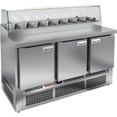 Стол для пиццы HICOLD PZE2-111/GN (1/6H) со стеклом