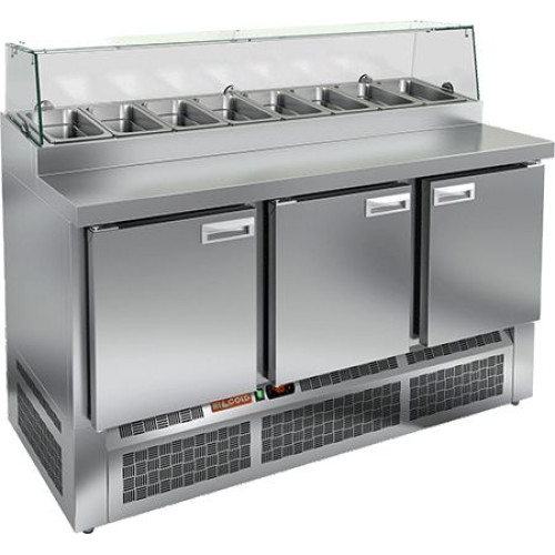 Стол для пиццы HICOLD PZE2-111/GN (1/6H) со стеклом