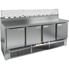 Стол для пиццы HICOLD PZE2-1111/GN (1/6H) со стеклом (R290)