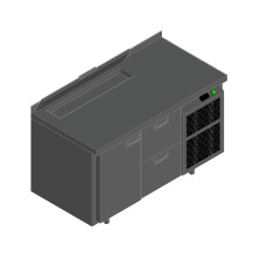 Стол для салатов HICOLD SL2-12GN (1/6) с крышк.