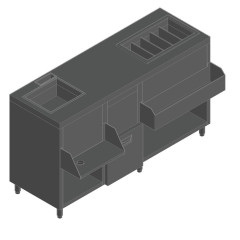 Станция барная с бортом HICOLD НБМКС-15/5ПК (без ящиков)