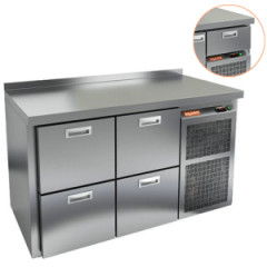 Стол холодильный HICOLD GN 22 BR2 TN-B (, 100мм столешн.)