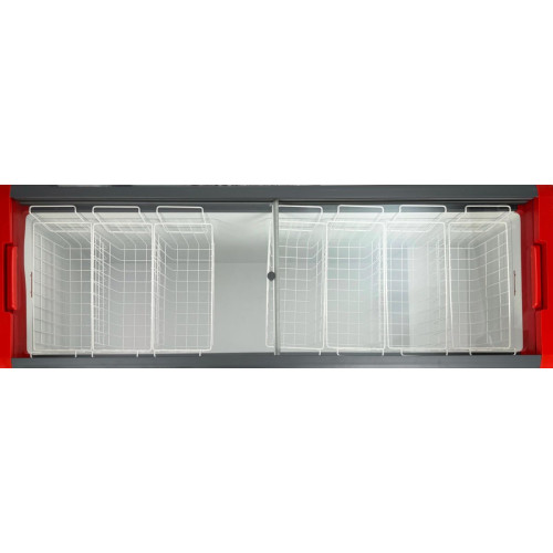 Ларь морозильный Frostor GELLAR FG 700 с прямое стекло красный (пропан)