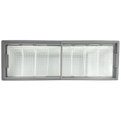Ларь морозильный FROSTOR F 700 с прямое стекло серый (пропан)