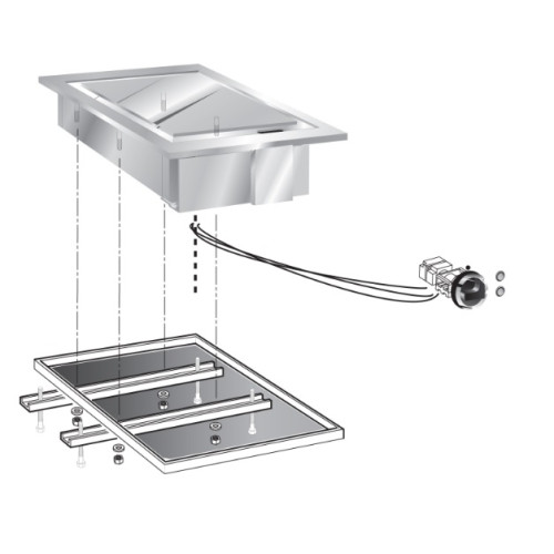 Поверхность жарочная электрическая встраиваемая 600 серии APACH CHEF LINE SLDI6FTE4LCP