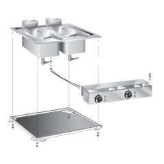 Фритюрница встраиваемая 600 серии APACH CHEF LINE SLDI6FRIE3D20CB