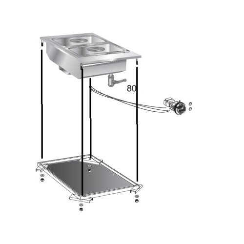 Мармит встраиваемый 600 серии APACH CHEF LINE SLDI6BME4