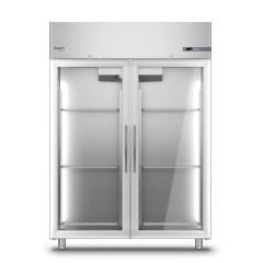 Шкаф морозильный 1400 литров без агрегата APACH CHEF LINE LCFM140MD2GR со стеклянной дверью