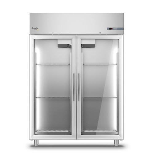Шкаф холодильный 1400 литров без агрегата APACH CHEF LINE LCRM140SD2GR со стеклянной дверью