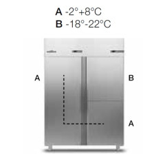 Шкаф комбинированный 1400 литров APACH CHEF LINE LCK140N1M1D3