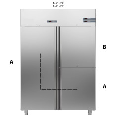 Шкаф комбинированный 1400 литров APACH CHEF LINE LCK140N2D3