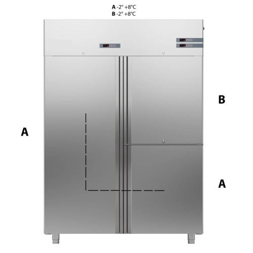 Шкаф комбинированный 1400 литров APACH CHEF LINE LCK140N2D3