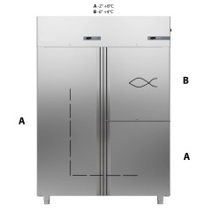 Шкаф комбинированный 1400 литров APACH CHEF LINE LCK140N2P1D3