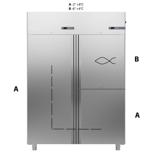 Шкаф комбинированный 1400 литров APACH CHEF LINE LCK140N2P1D3