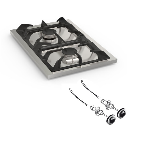Плита газовая 2 конфорочная встраиваемая 600 серии APACH CHEF LINE SLDIG6RG4