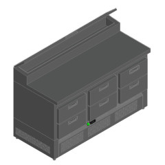 Стол для пиццы HICOLD PZE1-222/GN (1/3H) (R290)