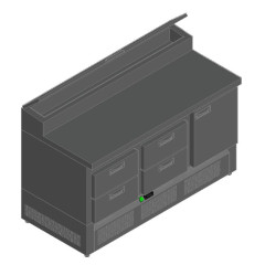 Стол для пиццы HICOLD PZE2-221/GN (1/6H) (R290)
