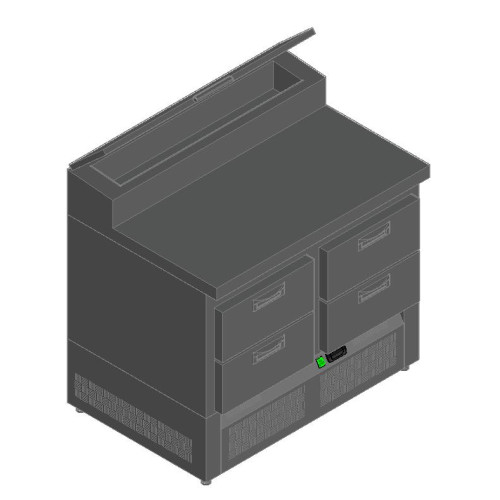 Стол для пиццы HICOLD PZE2-22/GN (1/6H)