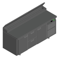 Стол для пиццы HICOLD PZ2-121/GN (1/6H) (R290)