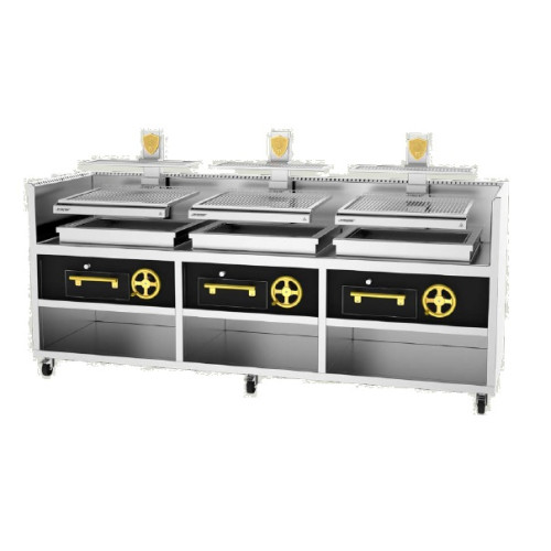 Гриль открытый JOSPER BASQUE PVJ-76-3-3-MB