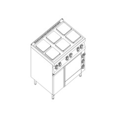 Плита 6 конфорочная 900сер KOGAST ESK-T69/1-0
