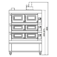 Печь подовая для пиццы MORETTI FORNI P120E A (18, 18, 30см), зонт, стенд