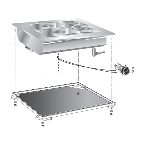 Мармит встраиваемый 600 серии APACH CHEF LINE SLDI6BME6