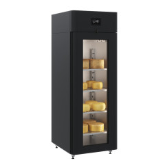 ШКАФ ХОЛОДИЛЬНЫЙ.СО СТЕКЛЯННОЙ ДВЕРЬЮ POLAIR CS107-CHEESE BLACK 1001220d