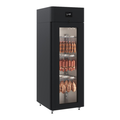 ШКАФ ХОЛОДИЛЬНЫЙ.СО СТЕКЛЯННОЙ ДВЕРЬЮ POLAIR CS107-SALAMI BLACK 1001223d