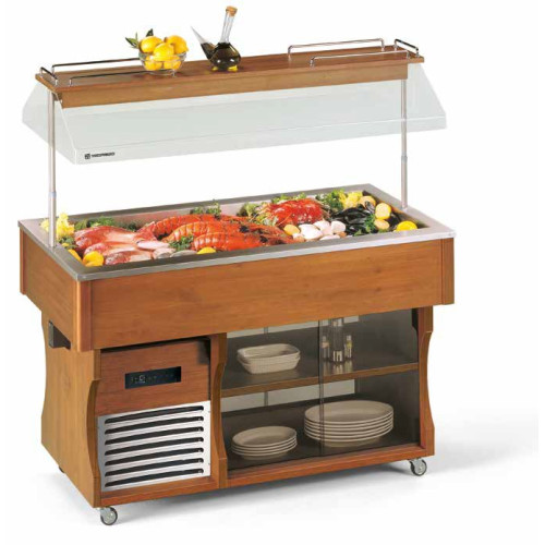 Стол швед.охлаждаемый островной Tecfrigo ISOLA GOURMET 4 M темн.орех