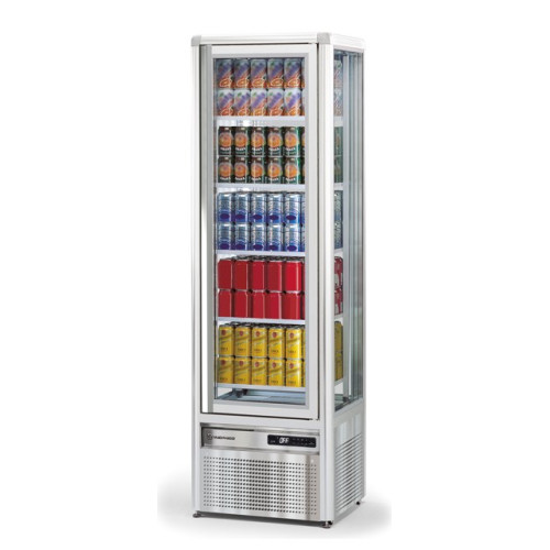 Шкаф холодильный со стеклом TECFRIGO SNELLE 281 G серебр.