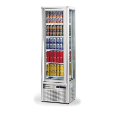 Шкаф холодильный со стеклом TECFRIGO SNELLE 281 G серебр., замок