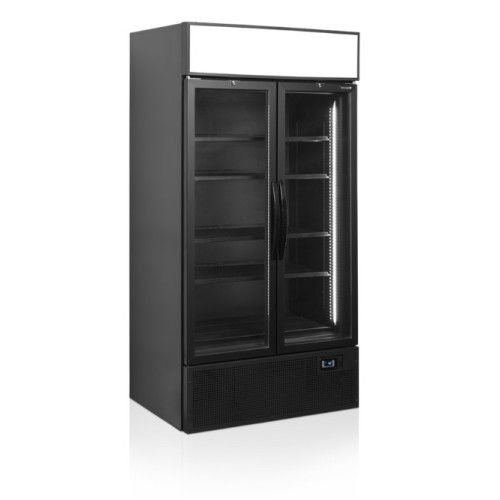 Шкаф холодильный со стеклом TEFCOLD FSC1000H BLACK
