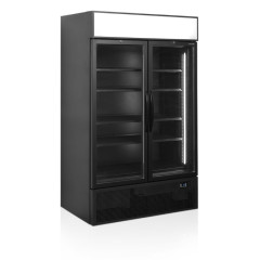 Шкаф холодильный со стеклом TEFCOLD FSC1200H BLACK