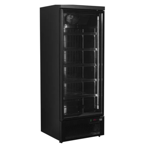 Шкаф морозильный со стеклом TEFCOLD ATOM MAXI F1DBB черный