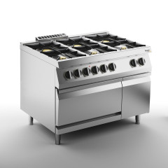 Плита газовая 6 конфорочная 700 серии APACH CHEF LINE SLRRG127FECS