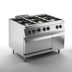 Плита газовая 6 конфорочная 700 серии APACH CHEF LINE SLRRG127FGCS