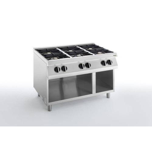 Плита газовая 6 конфорочная 700 серии APACH CHEF LINE SLRRG127OS