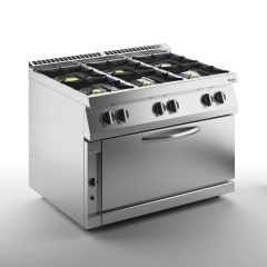 Плита газовая 6 конфорочная 700 серии APACH CHEF LINE SLRRG127FG