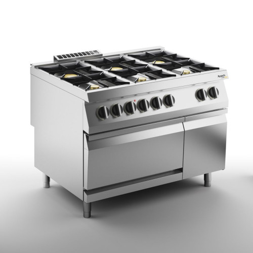 Плита газовая 6 конфорочная 900 серии APACH CHEF LINE SLRRG129FECS
