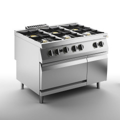 Плита газовая 6 конфорочная 900 серии APACH CHEF LINE SLRRG129FGCS