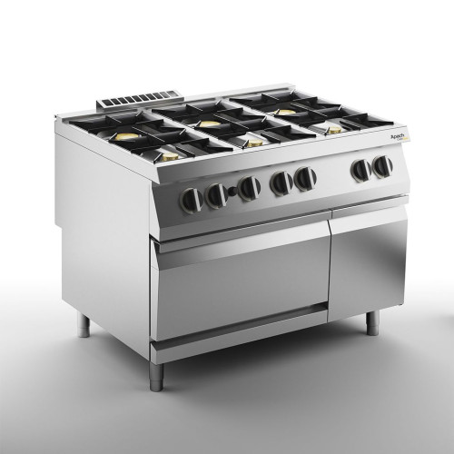 Плита газовая 6 конфорочная 900 серии APACH CHEF LINE SLRRG129FGCS